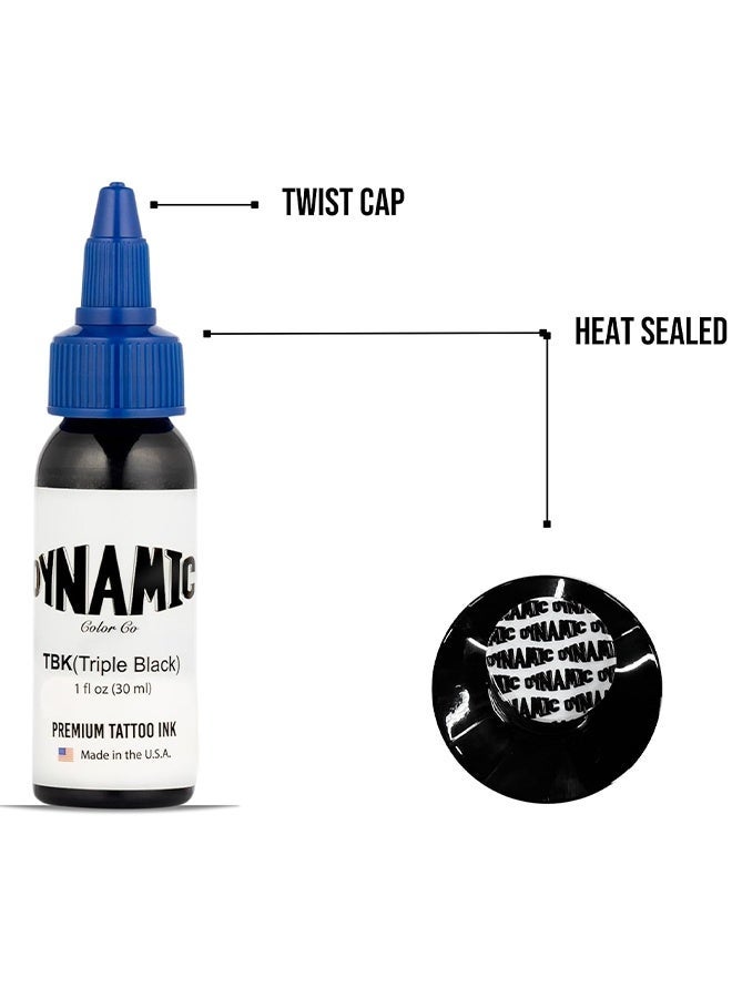 Dynamic Color Co Triple Black Premium Tattoo Ink Bottle 1oz - Image 2